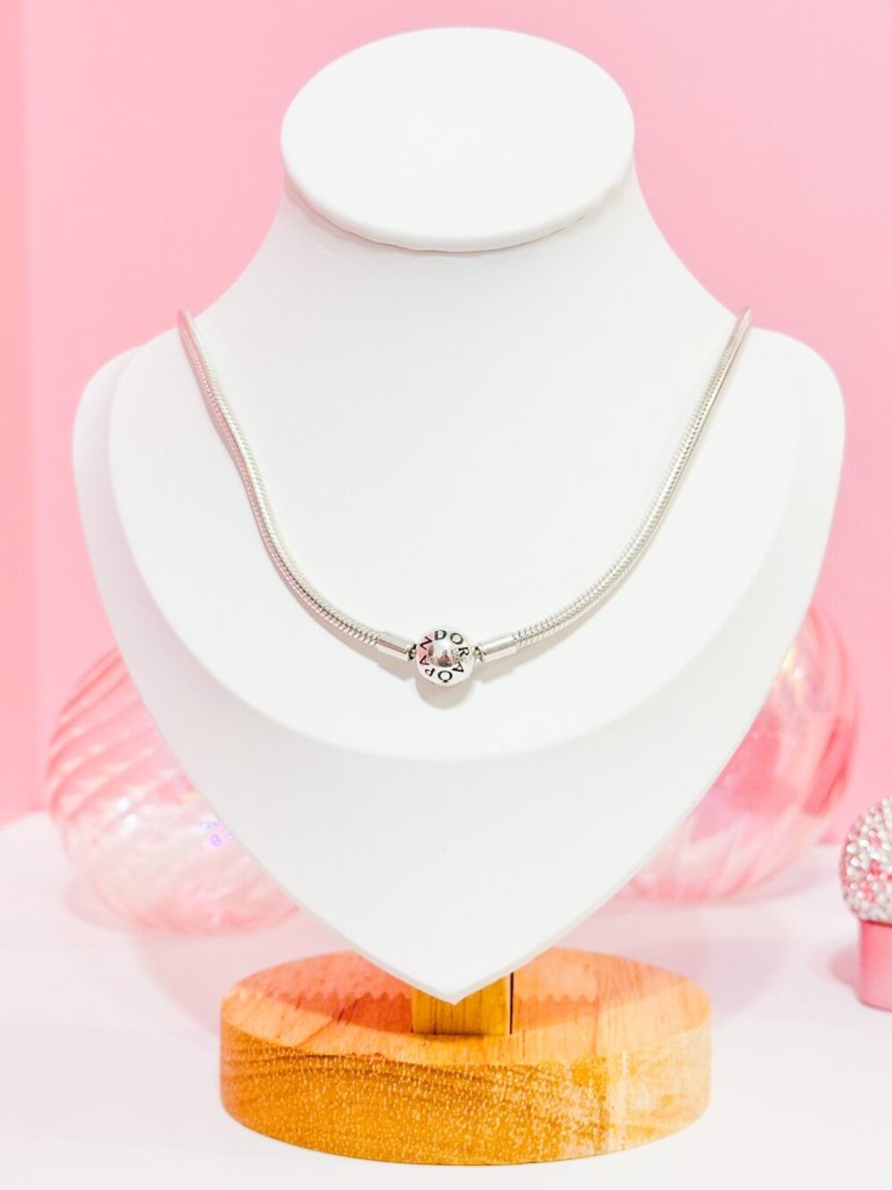 925 Sterling Silver Snake Chain Necklace 16.5 Inches 42 cm Charm Necklace